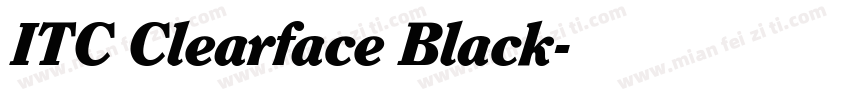 ITC Clearface Black字体转换